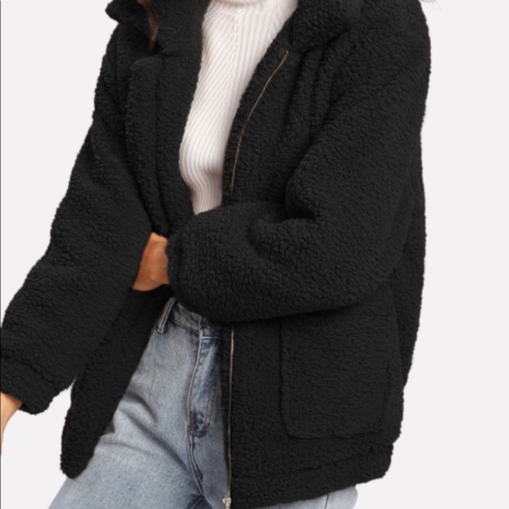 Black teddy coat